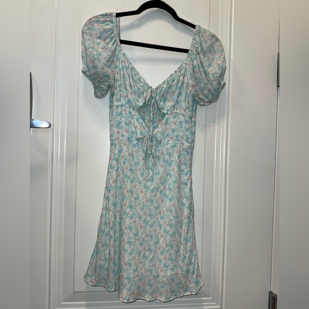 Cotton Candy LA Blue Floral Mini Dress